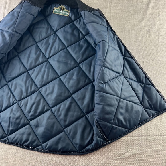 Men's Vintage Berne Apparel Quilted Vest Navy Blue No Tag - Picture 4 of 5